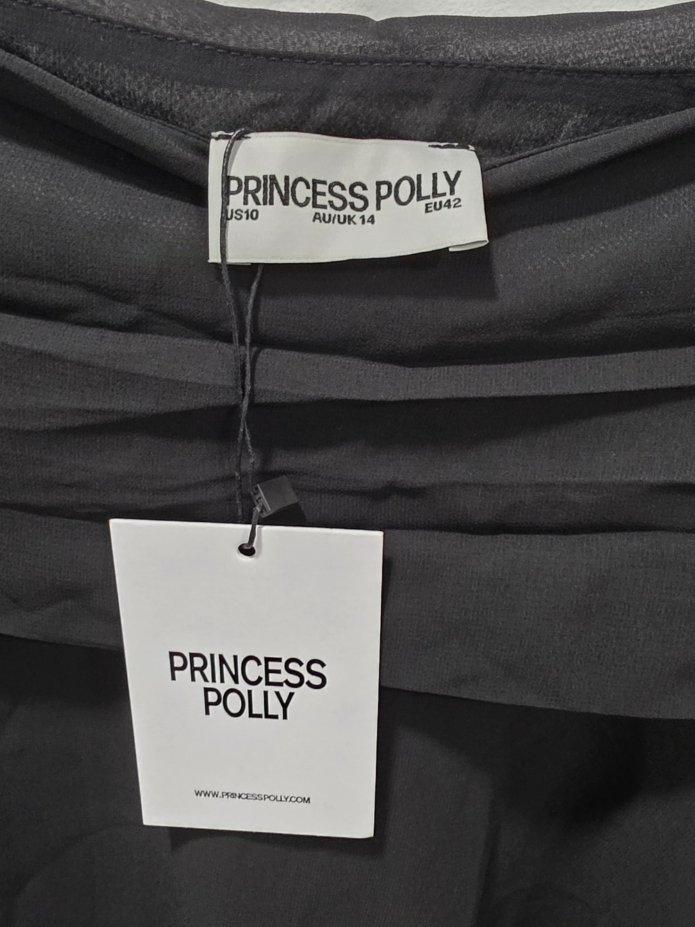Princess Polly Black Asymmetric Layered Skirt - Picture 2 of 3